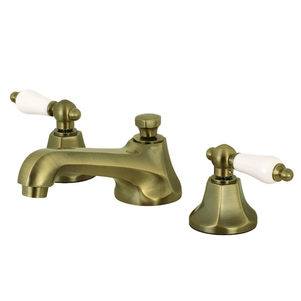 KS4463PL 8" Widespread Bathroom Faucet, Antique Brass